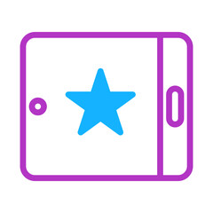 Poster - Stylized representation of a digital tablet featuring a prominent star icon