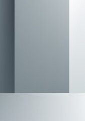 Wall Mural - White and grey gradient lines abstract geometric shape background