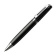 © HASSAN - A sleek black rollerball pen embodying sophistication and precision in on transparent background