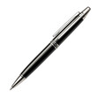 © HASSAN - Sleek black and silver pen poised for creativity a symbol of refined ideas on transparent background