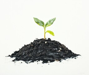Wall Mural - young plant in soil