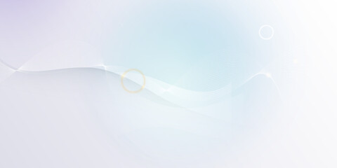 Leinwandbilder - Abstract soft white, gold wave line pattern and texture on light gray gradient background. Vector element smooth line design. Digital technology concept for luxury business template, banner background