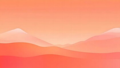 Fototapete - Abstract landscape with soft peach and orange tones evokes a sense of calm and serenity