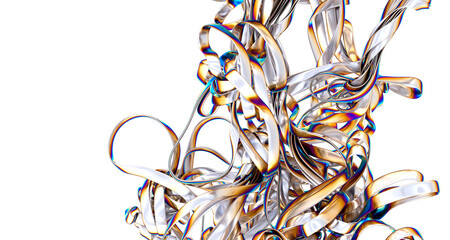 Poster - Chromatic Extravaganza: A Dazzling 3D Display of Colors