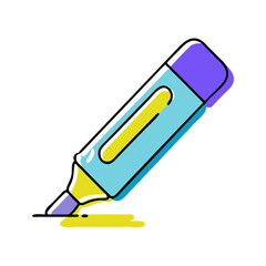 Poster - Colorful marker, illustration for design projects