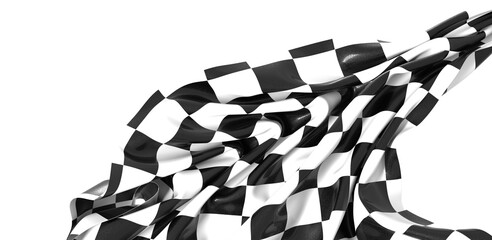 Poster - The checkered flag waves signifying victory and the thrill of the finish line