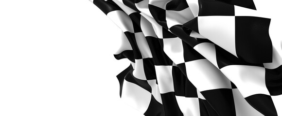 Poster - The checkered flag waves signifying victory and the thrill of the finish line