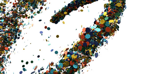 Poster - Abstract Colorful Confetti Spiral