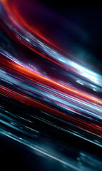 Poster - Abstract cosmic light streams illuminating darkness futuristic energy waves modern backdrop vibrant colors dynamic lines