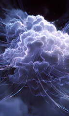 Poster - Captivating ethereal spectacle of otherworldly nebula with swirling clouds of luminous vapor and cosmic dust, a mesmerizing exploration