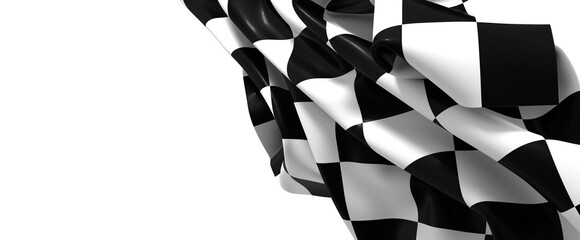 Poster - The checkered flag waves signaling victory