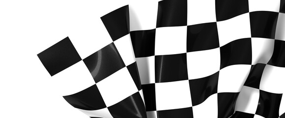 Poster - The checkered flag waves signaling victory