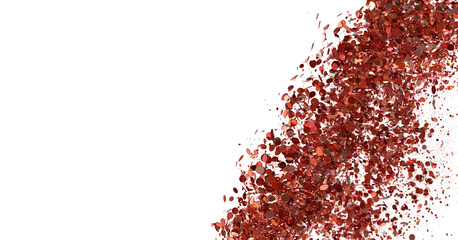 Poster - Abstract Red Glitter on Black Background