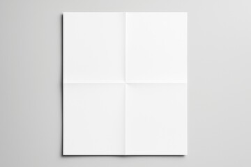 Poster - Blank folded paper mockup on light background for design, branding, or advertising concept with clean copy space and minimal layout.