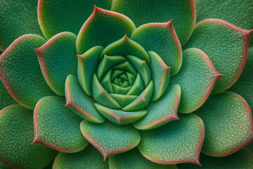 Wall Mural - A stunning close-up of a vibrant green succulent showcasing intricate leaf patterns. Ideal for nature lovers, botanical enthusiasts, and anyone who appreciates plant beauty.