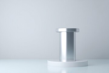 Aufkleber - empty podium with reflective surface sparse and minimalistic composition conveying simplicity and elegance