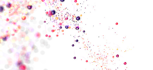 Aufkleber - Abstract background with colorful bubbles and particles. Perfect for presentations or websites.