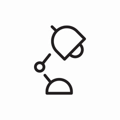 Poster - desk lamp lighting icon vector sign