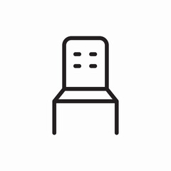 Poster - simple chair seat icon vector sign