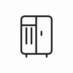 Poster - closet furniture icon vector sign