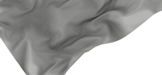 Poster - Close-up of a white fabric with soft folds and creases. The abstract texture creates a smooth and elegant background.