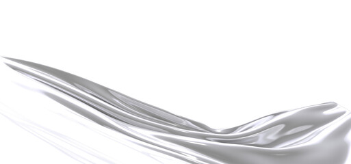 Poster - Close up of a white liquid splash, creating a wave-like texture.