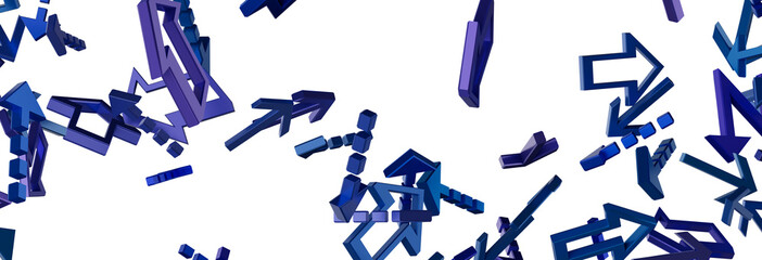 Poster - Abstract Blue Arrows Background