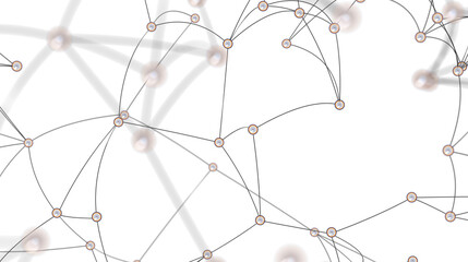 Fototapete - Abstract Network Connection Concept