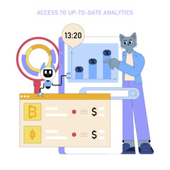 Poster - AI For Managers. Flat Vector Illustration