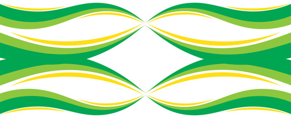 Poster - vector green and yellow line background curve element with white space for text and message design, 