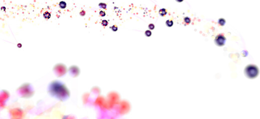 Aufkleber - Vibrant, colorful particles floating on white. Perfect for presentations, websites, and more!
