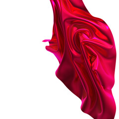 Aufkleber - Fuchsia fabric billows and swirls in a dramatic display