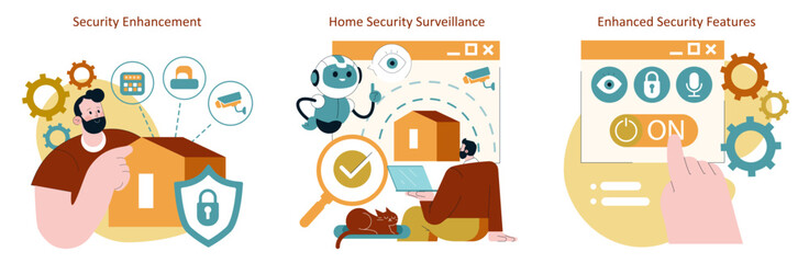 Poster - Ai Home. Flat Vector Illustration