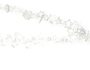 Poster - Cosmic Christmas Showers: Dynamic 3D Illustration of Descending Celestial Showers for the Holidays
