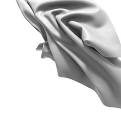 Leinwandbilder - Close-up of white fabric with smooth texture, displaying elegant draping and soft folds