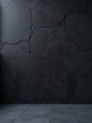 Aufkleber - rough dark gray stone background space design wide panoramic