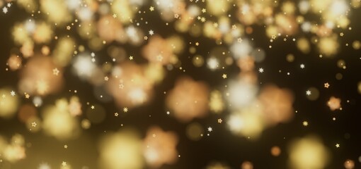 Aufkleber - Sparkling gold and white stars on a dark background. Perfect for festive designs.