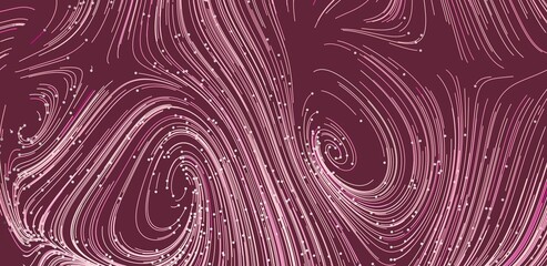 Aufkleber - Pink and maroon abstract background with swirling lines and dots. Perfect for modern designs.