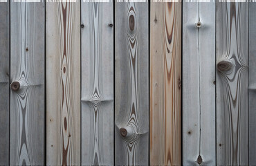 Poster - rustic wood texture banner old gray wooden fence background use design project