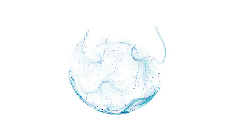 Aufkleber - Stunning abstract image of swirling blue particles. Perfect for tech, AI, or science backgrounds.