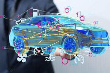 Poster - Innovative digital car maintenance and diagnostics.  Seamlessly manage your vehicle's health.