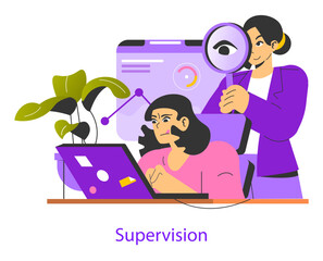 Poster - Delegation. Flat Vector Illustration