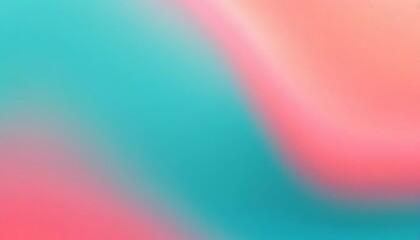 Aufkleber - Abstract blend of vibrant teal and coral hues create a smooth, dreamlike, visually soothing gradient