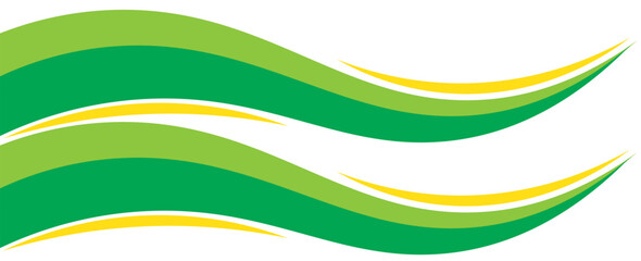 Poster - vector green and yellow line background curve element with white space for text and message design, 