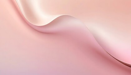 Aufkleber - Subtle gradients blend across a softly folded curve creating a dreamy, blush-toned abstract image.