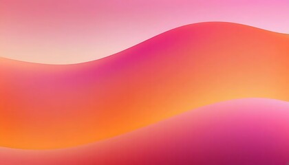 Aufkleber - Gradient waves of orange, pink, and yellow create a dreamy, soft, and calming abstract background