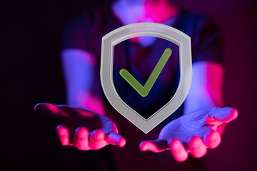 Poster - High-quality image depicting data security, privacy, and protection. Ideal for websites, blogs, and presentations.