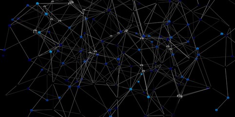 Poster - abstract network background image with nodes and connections. ideal for technology, data, and connec