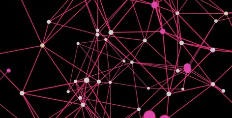 Poster - abstract background with connecting dots and lines. perfect for technology, network, or connection c