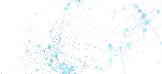 Fototapete - Abstract background of flowing data, network connections, and digital technology. Perfect for tech concepts.